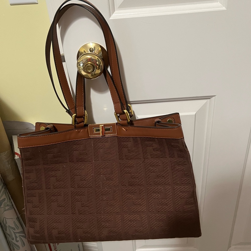 Fendi canvas & leather purse vintage bag purse